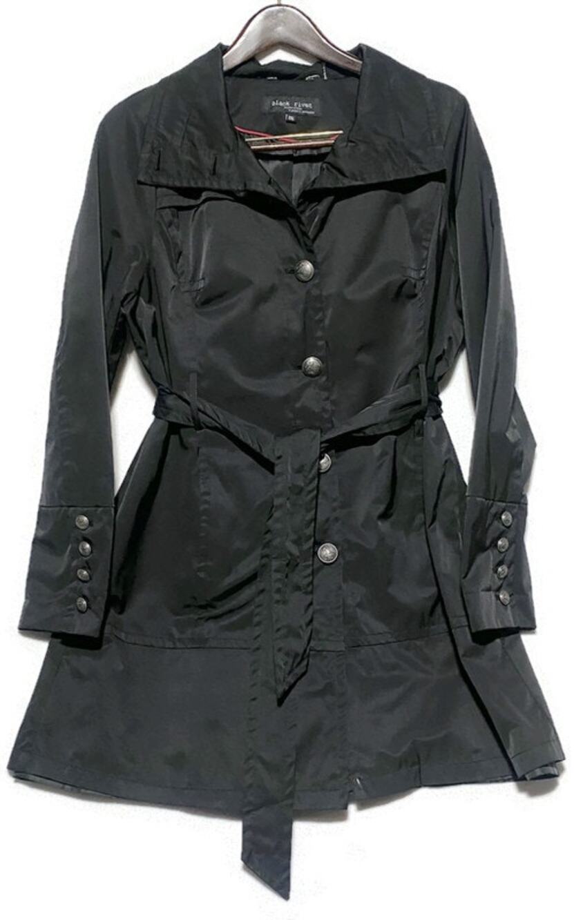 Black Rivet Women's Black Lined Button-Up Coat with Silver Buttons Size XXL